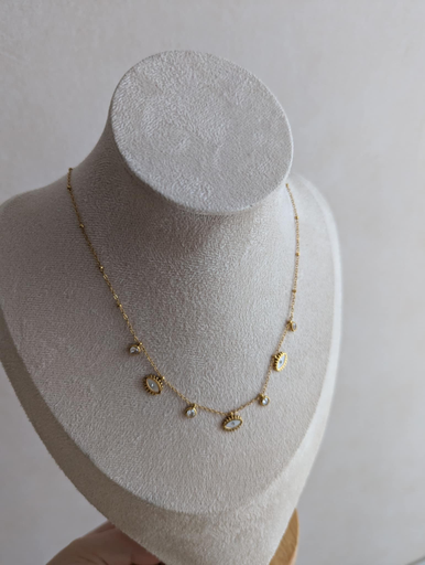 Collier doré œil protecteur et strass